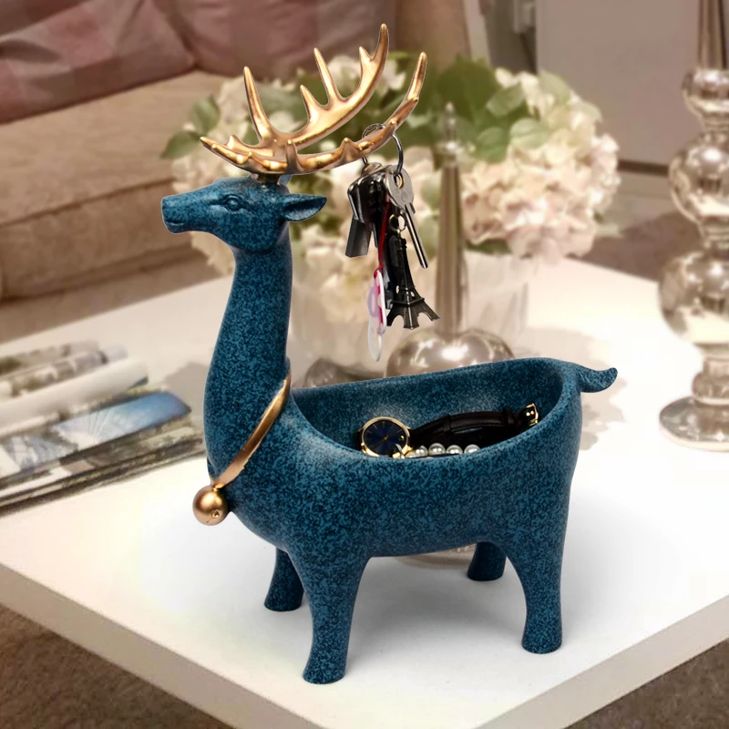 

Creative shoe cabinet hall Doorway Put the key Storage ornaments Entrance storage key box Large Elk Home Decoration