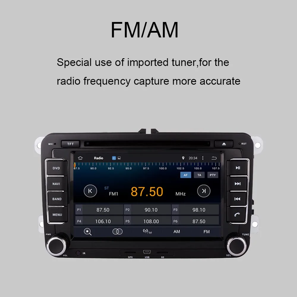 Best 2 DIN Android 9.0 Car DVD player For SKODA OCTAVIA/FABIA/SUPERB 2005 2010 With BT WIFI RDS Navigation Multimedia Radio Head unit 5