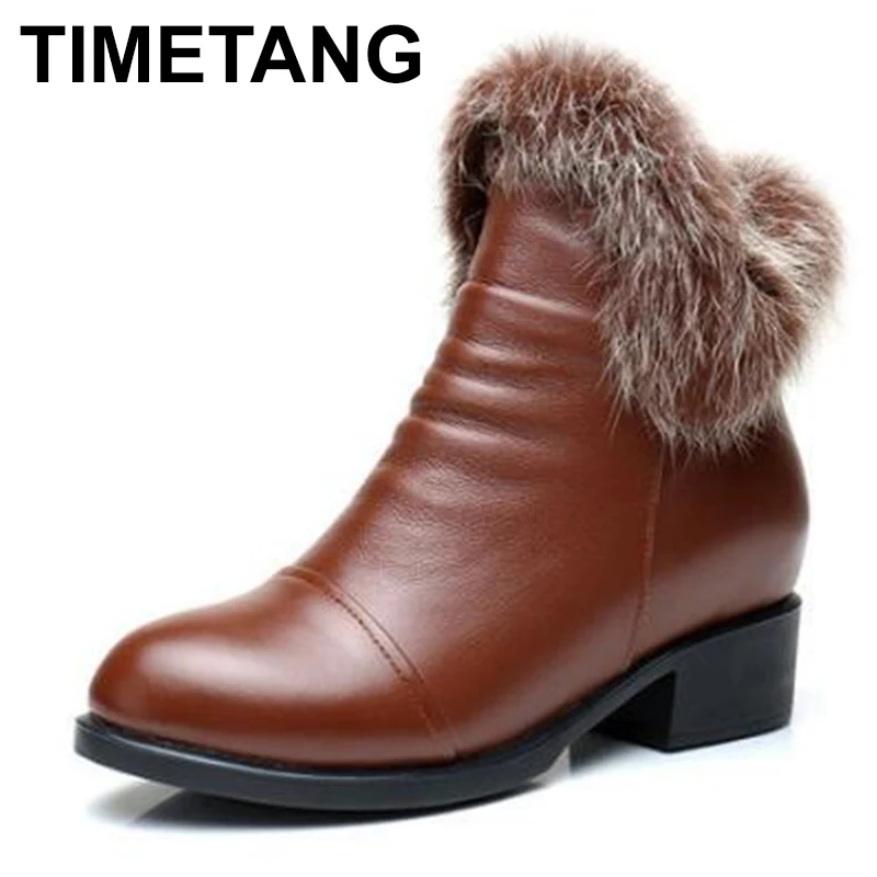 TIMETANG Брендовая обувь для женщин сапоги 2021 Новые Модные Элегантные ботинки Сезон