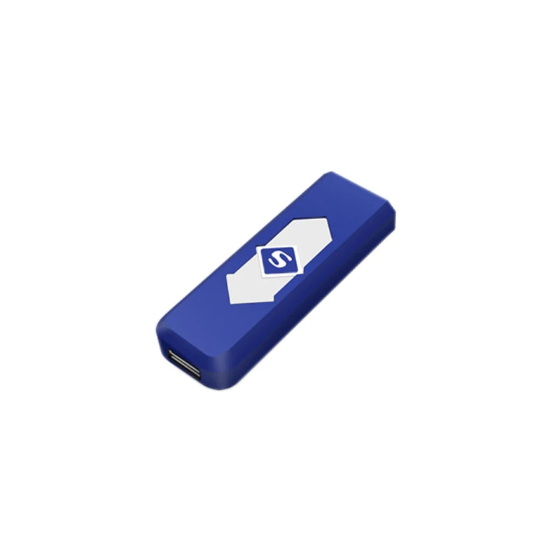 Ветрозащитный подарок бездымный беспламенный USB ветрозащитная зарядка электрическая зажигалка электронные зажигалки аксессуары для курения - Цвет: blue