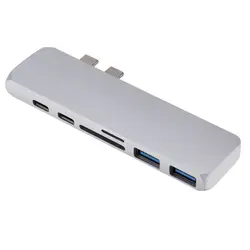 V04 USB 3,1 3,0, 1,0 2,0 концентратор мульти порты Card Reader К 4 к HDMI провода адаптер 7in1 тип-c кабель адаптер для MacBook Pro Планшетные ПК