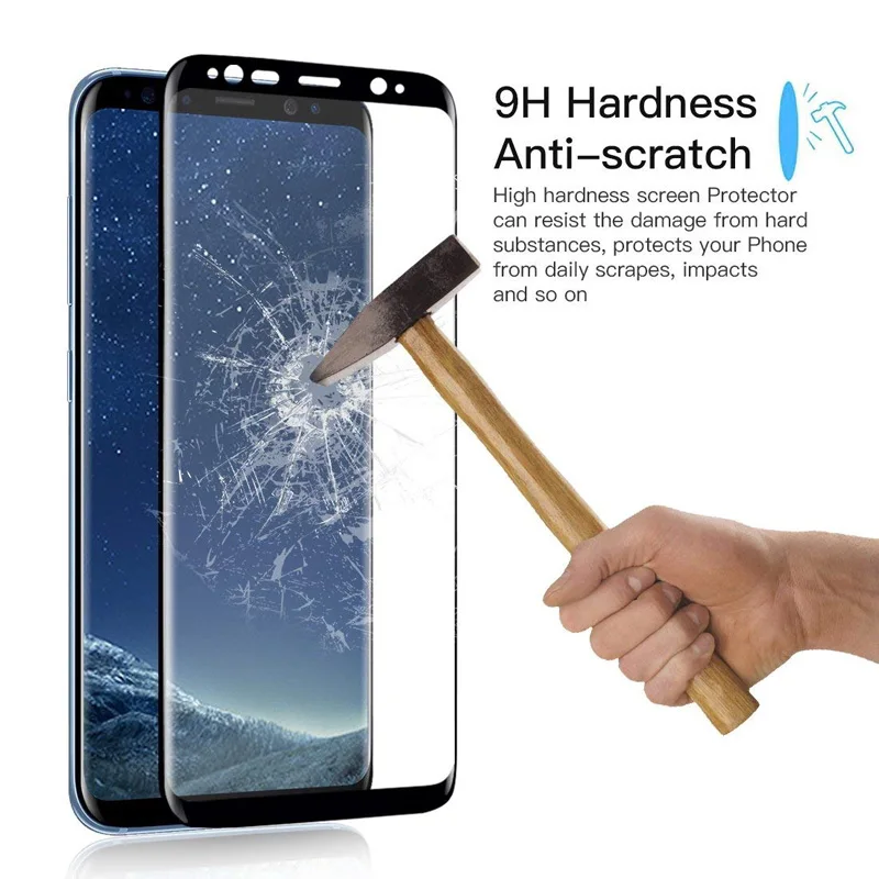 

Full Cover Curved Screen Protector For Samsung Galaxy Note 9 S8 S8 Plus Tempered Glass For Samsung Note 9 Anti-Scratch Film