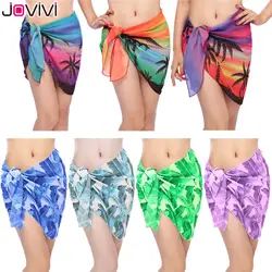 Jovivi 1 шт Новый модные, пикантные женские Мини саронг Купальники Бикини накидка для пляжа Парео Обёрточная бумага Купальники Короткие для