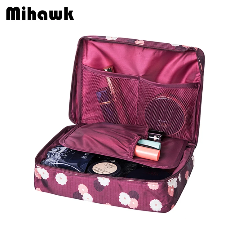 Mihawk Beautician Vanity Necessaire Trip Women Travel Toiletry Wash Bra Underwear font b Makeup b font