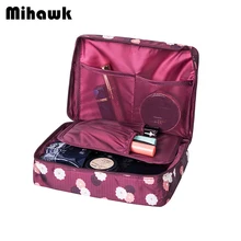Mihawk Beautician Vanity Necessaire Trip Women Travel Toiletry Wash Bra Underwear Makeup Case Cosmetic Bag Organizer Accessories