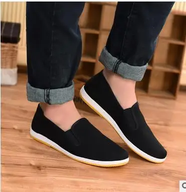 Top Quality Black Cotton Shoes Bruce Lee Vintage Chinese Kung Fu shoes Wing Chun Tai Chi Slipper Martial Art Pure Cotton Shoes