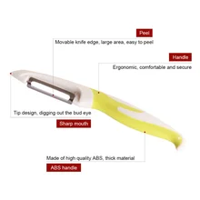 1PC vegetal de la fruta pelador cuchillo cortador de Zester de acero inoxidable Peeler Zester rallador de Super pelador de patatas herramienta de cocina Gadgets