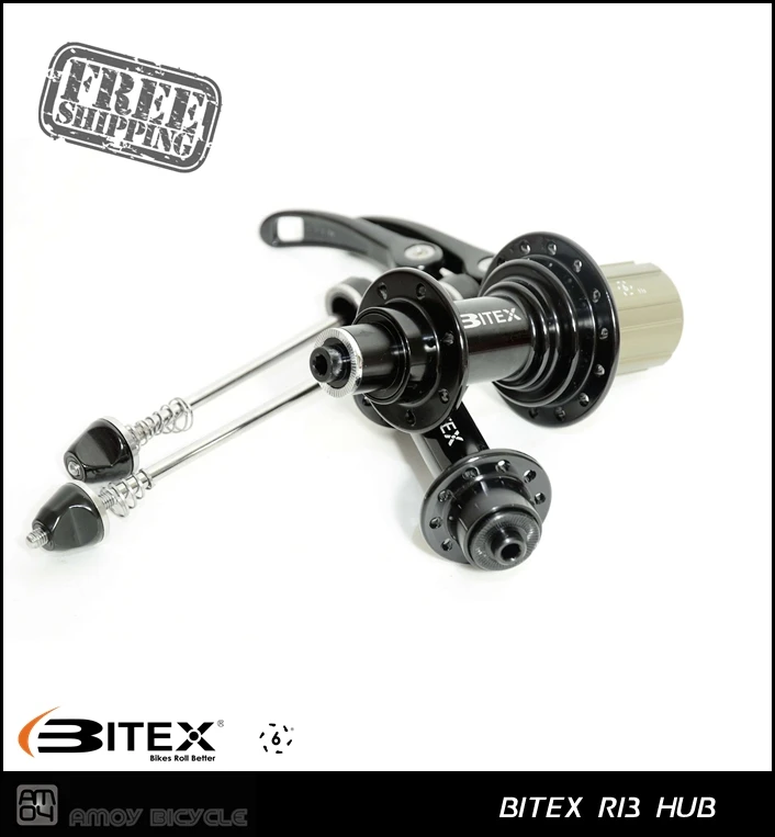 

Free shipping only Red Black super light road bike bearing hubs with quick release Bitex R13 hub