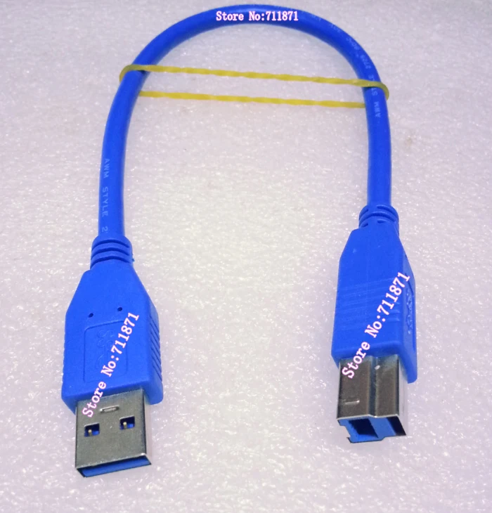 Кабель для принтера синий 30 см USB 3 0|printer cable|print cableblue cable |