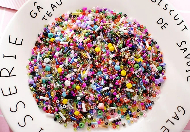 

100-200PC Mixed Color Glass Beads DIY Loose Beads Beaded Multi-color Variety