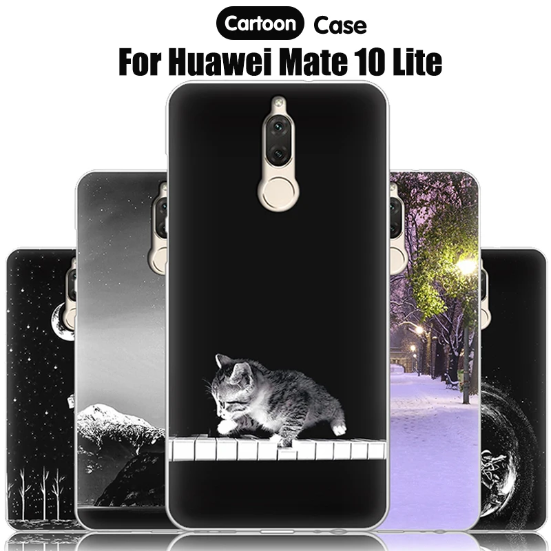 

JURCHEN Phone Case For Huawei Mate 10 Lite / Honor 9i / Nova 2i / Maimang 6 Soft Silicon Case For Huawei Mate 10 Lite Case Cover