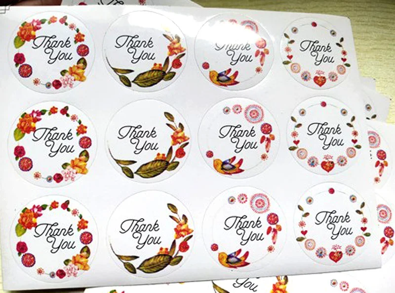 

60pcs Packaging Label Gift Bags Thank You Wedding Christmas DIY Sticker Festive Party Gift Bags Wrapping Supplies Decoration