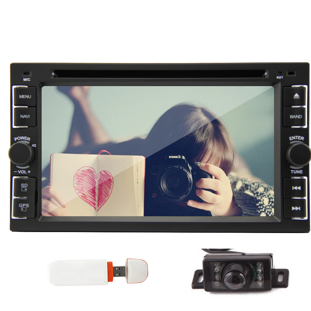 Best Radio Navigator SD MP3 GPS Map Car DVD Logo 3G Dongle MP5 RDS Stereo HeadUnit iPod MP4 Autoradio EQ PC AMP System 1