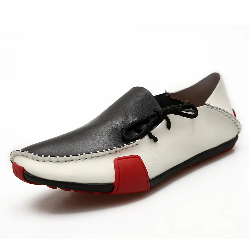 

Men's Genuine Leather Loafers Male 2019 Fashion Design Summer Men's Casual Shoes Comfortable Breathable Soft Leather Shoes Men