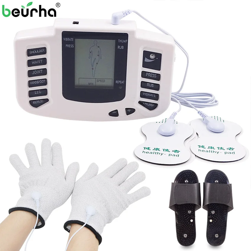 Russian button Electrical Muscle Stimulator Body Relax Muscle Massager