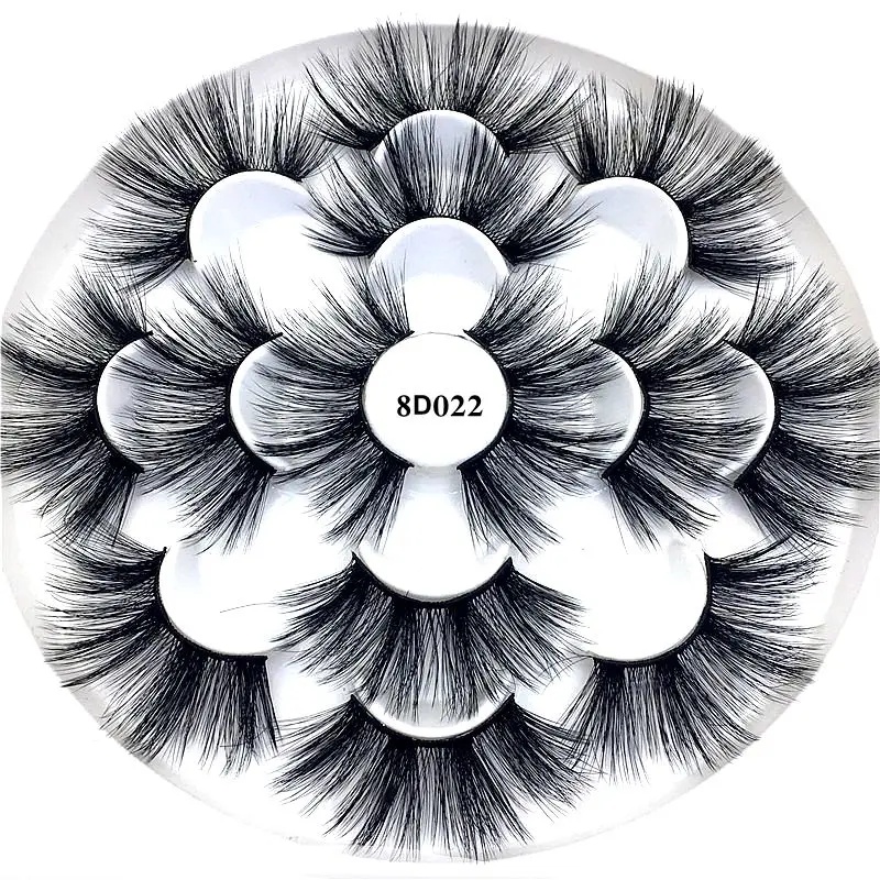 

NEW 7 Pairs 25mm long lashes 100% Mink Eyelashes Soft Dramatic Volume Fake Lashes Reusable Thick False Eyelashes High Quality