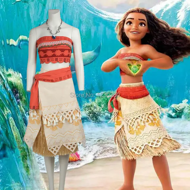Moana Cosplay Costume Sexy Princess Costume Halloween Suit Movie Moana