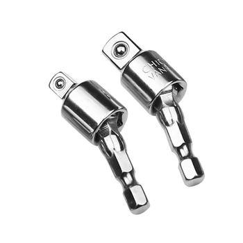 

2pcs Chrome Vanadium Steel Socket Adapter Drill Bit Impact Driver Hex Shank Hole Power Tool Accessories