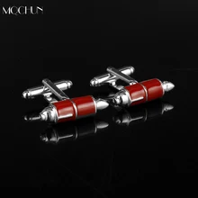 MQCHUN bijoux nouveauté stylo plume conception boutons de manchette émail boutons de manchette chemise française bouton de manchette de haute qualité pour hommes cadeau de mariage(China)