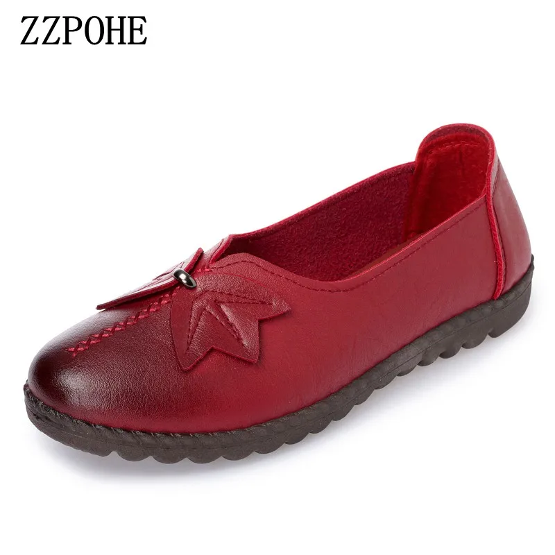 

ZZPOHE Spring new mother soft bottom shoes middle - aged casual women shoes black non - slip comfort large size grandma shoes