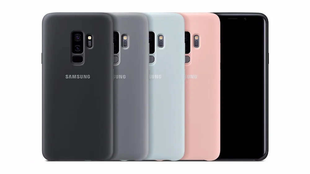 100% оригинальный силиконовый чехол для Samsung Galaxy S9/S9 Plus 6 цветов защита от износа EF