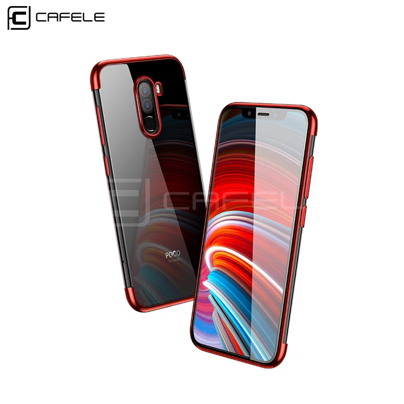 

Cafele Silicone Soft Phone Case for Xiaomi Pocophone F1 Plating TPU Phone Cover for Xiaomi Pocophone F1 Case Clear
