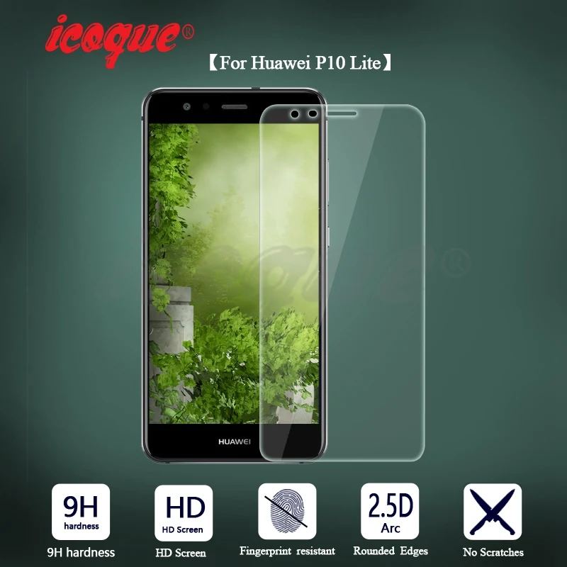 Icoque 2.5D 9H закаленное стекло для Huawei P10 Lite защита экрана P10lite чехол телефона пленка