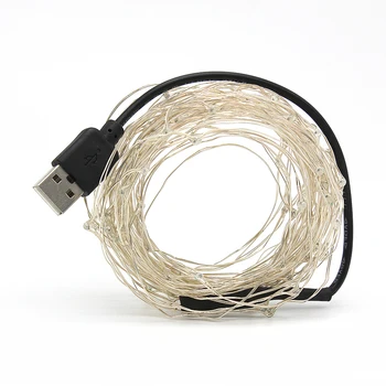 

USB LED String Lights 10m 100LEDs 5V Multicolor Flash Mode Copper Wire Lamp For Christmas Festival Wedding Party Holiday