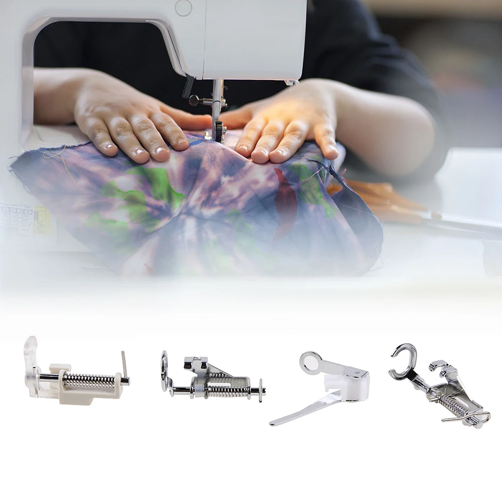 

4Pcs/set Sewing Machine Darning Foot Presser Foot Close Open Toe Quilting Foot Household Sewing Tools Accessories