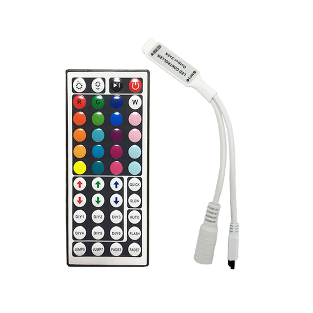 buy Led Controller 44 Keys 24 Keys LED IR RGB LED Lights Controller IR Remote Dimmer DC12V 6A For RGB 3528 5050 LED Strip
