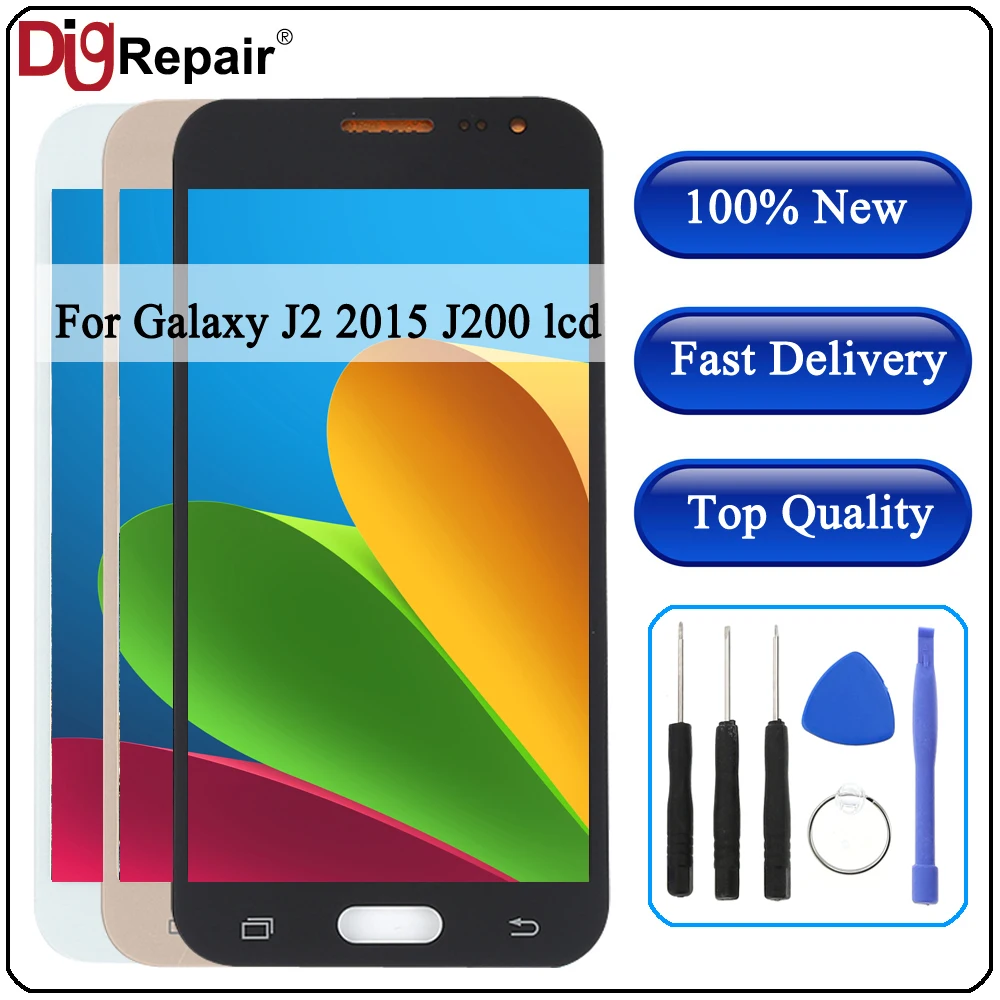 

j2 display For Samsung Galaxy J2 2015 J200 SM-J200F J200Y J200G LCD Display Touch Screen Digitizer Assembly For samsung j2 LCD