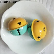 FUNNYBUNNY 5PCS Candy color double-sided paint big bell cute key accessories car pendant