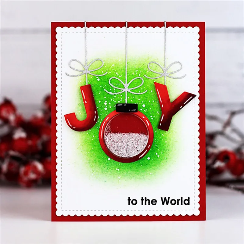 

DiyArts Dies Christmas Joy Snowman Metal Cutting Dies New for Scrapbooking Album Decorative Embossing DIY Card Word Dies
