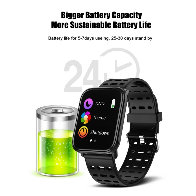 Bluetooth Smart Watches Fitness Bracelet Touch Screen LCD Pedometer Message Heart Rate Time Sleep Snap Sports Smart Wristband