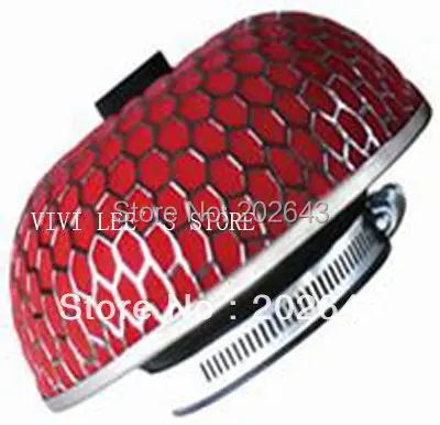 

25042-red sponge car air filter red with wiry mesh 76mm neck rubber bottom universal for car air intake pipe turbocharge uaz