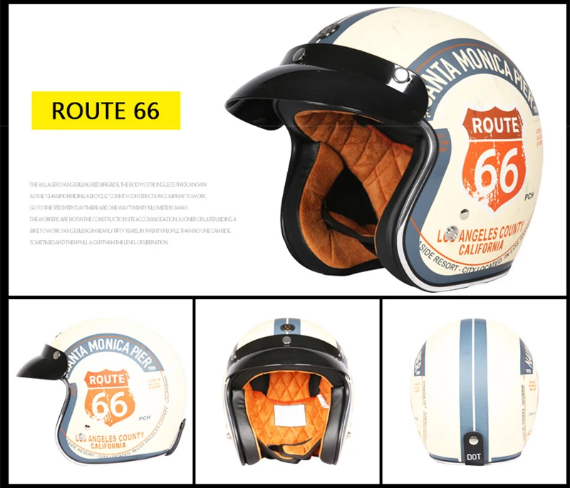 TORC T50 в винтажном стиле с открытым лицом бренд мотокросс шлем емкости для мотоциклетного шлема DOT сертификацией