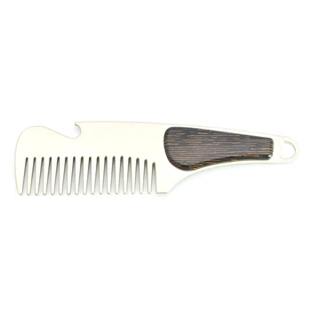 

Nordmyra Beard Comb Mustache-Brush Pocket Stainless-Steel Portable Men's