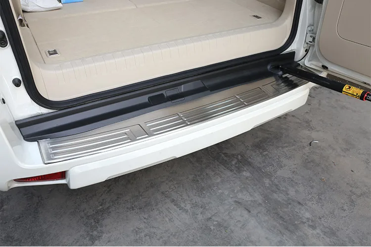 Steel Rear Bumper Protector Tail Trunk Guard Sill Plate Scuff Cover For Toyota Land Cruiser Prado FJ150 150 2010-2018 year | Автомобили и