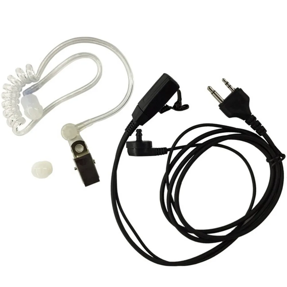 2 Pin Ptt Mic Covert Acoustic Tube Earpiece For Midland Radio G6g7 Gxt1050 Gxt550 Gxt650 Lxt80, Lxt112 Black (7)