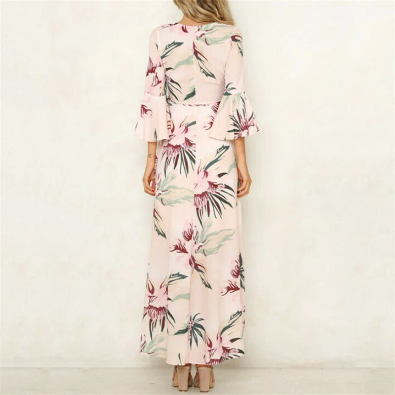 Vestidos 2019 женские платья весна лето женское платье с коротким рукавом разрезом