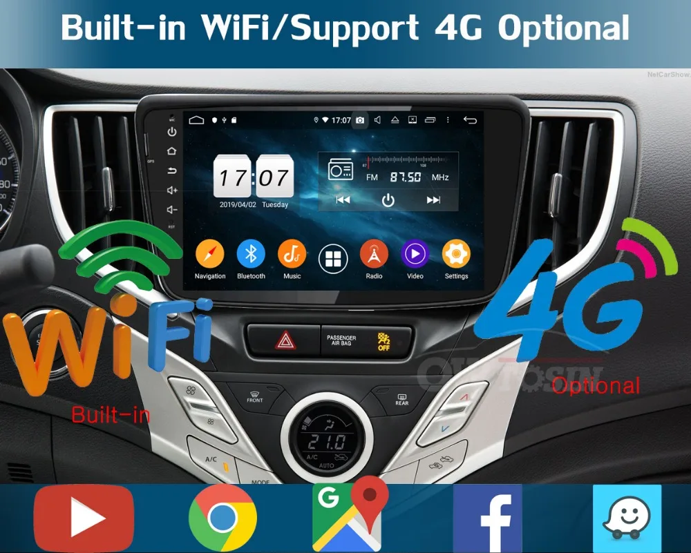 " ips 1920*1080 8 Core 4G+ 64G Android 9,0 Автомобильный мультимедийный плеер для Suzuki Baleno автомобиль радио gps CarPlay попугай BT