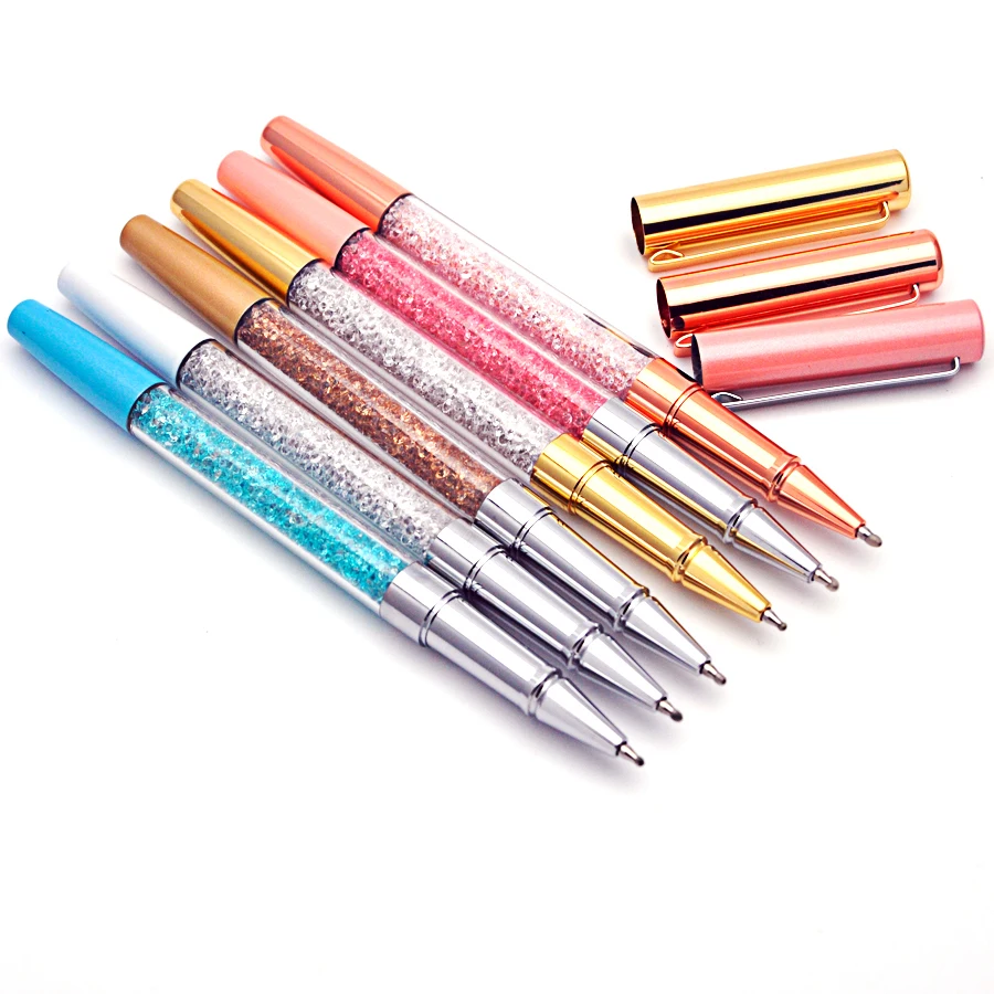 

10 Pcs Crystal Signature Gel Ballpoint Pens Material Escolar School Supplies Office Stationary Gift Fineliner Rollerball Pen