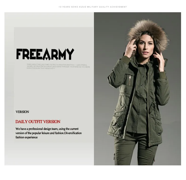 FREEARMY/брендовая зимняя куртка с меховым воротником, женские толстые куртки и пальто средней длины с хлопковой подкладкой, женские парки, женская верхняя одежда