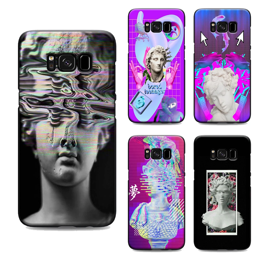 Sfondi vaporwave эстетический чехол для телефона samsung galaxy s7 edge s6 s5 s8 s9 plus Лучший Мягкий