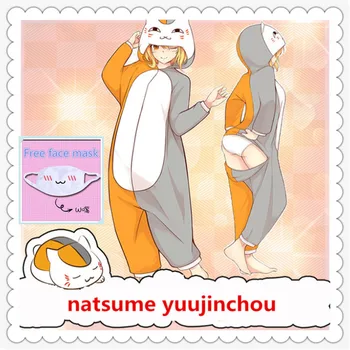 

Cotton Adult Cartoon Animal Anime Madara cat teacher Natsume Jumpsuits pajamas Lovely Cosplay Lovers Costume Home Sleepwear.