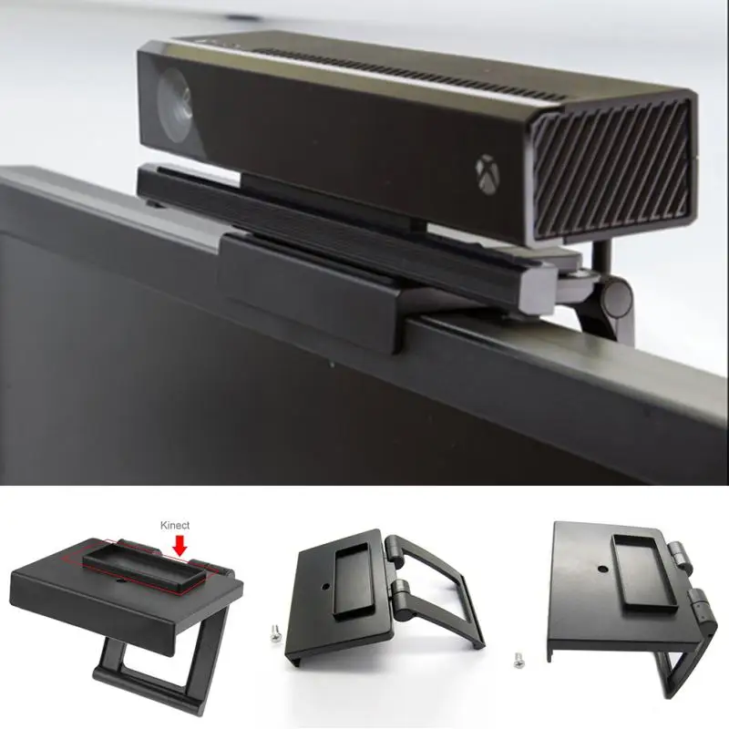 Black Plastic Sensor TV Clip Mount Holder for Xbox One Kinect 2.0in