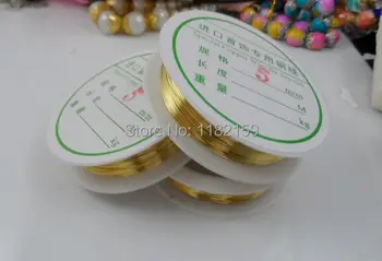 

Free Shipping Wholesale 0.5MM 10Pcs Gold plated Color Steel Wires Beading Wire Jewelry Findings Copper Ropes/Cords