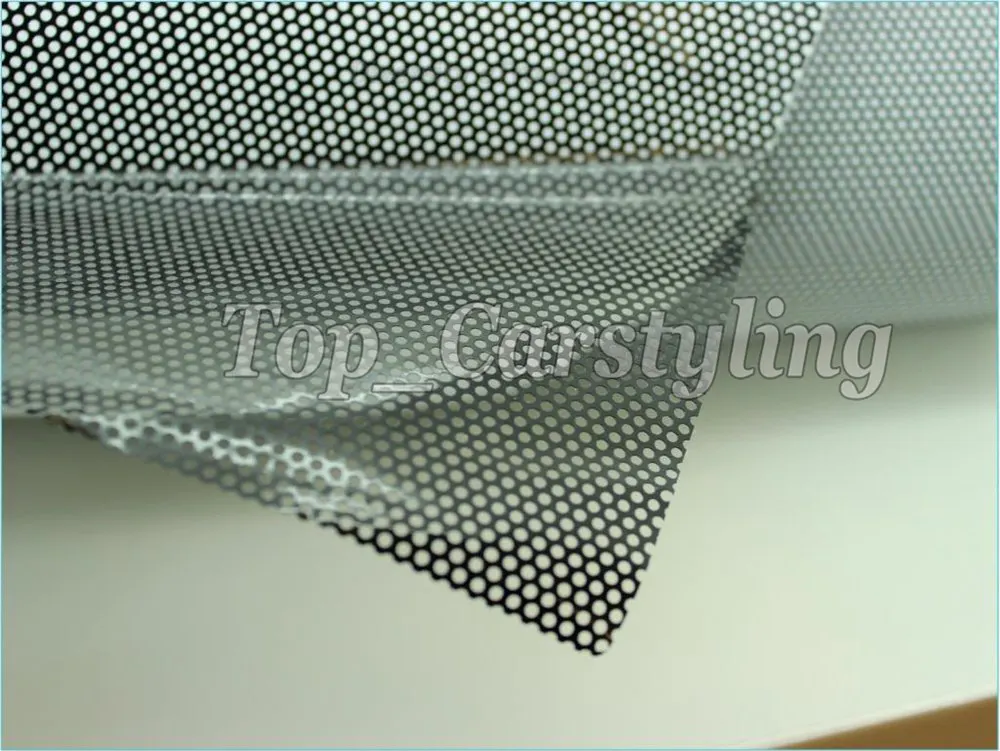 black perforating mesh film black one way vision window film for bus wall(9)