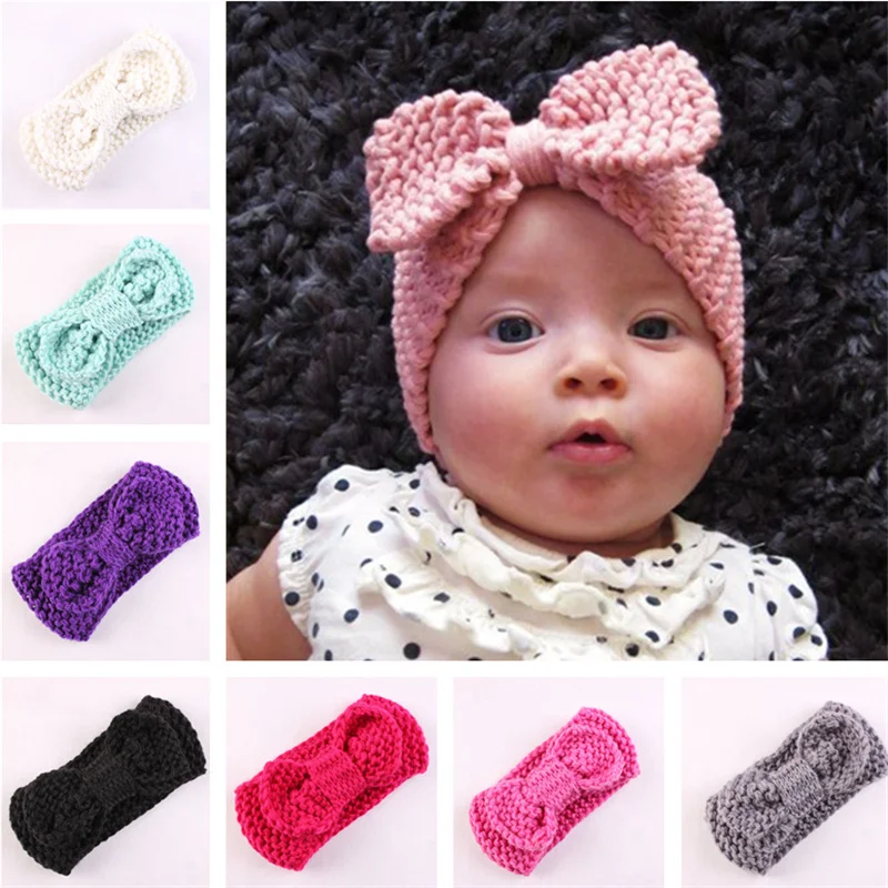 Solid Wool Hand Made Headband Newest Girl Hair Band Cute Elastic