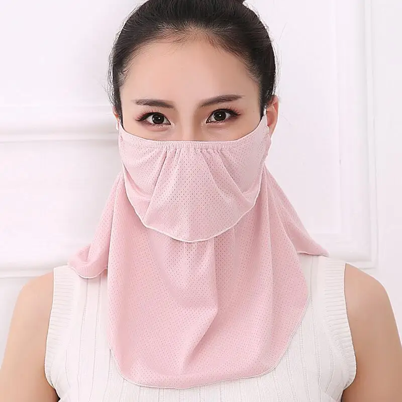 Summer Spring Breathable women neck protection face mask sun protective ...